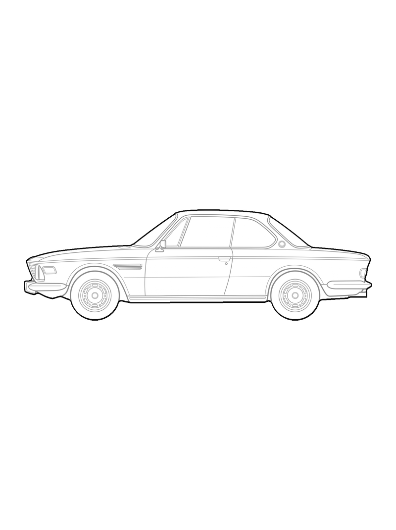 BMW - old one - Front, lateral, bloque CAD de línea (Vehículos)