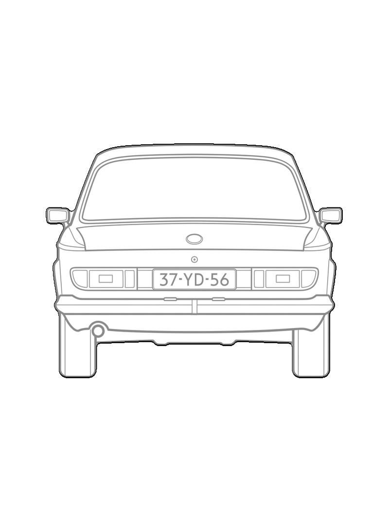 BMW - old one - Front, trasera, line drawing CAD block (Vehicles)