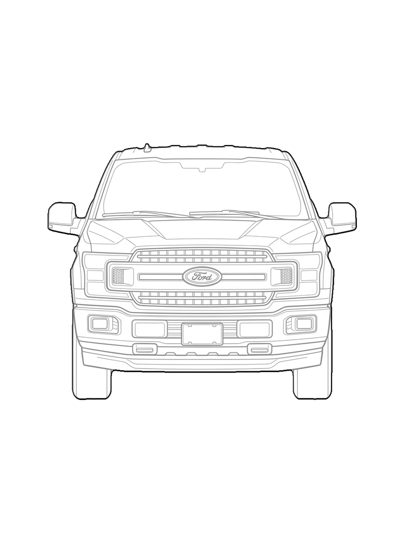Ford pickup - Front, frontal