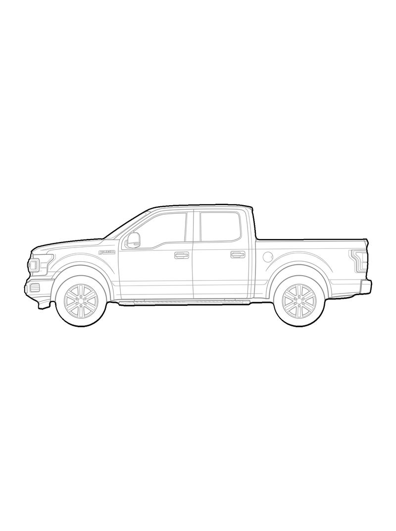 Ford pickup - Front, lateral