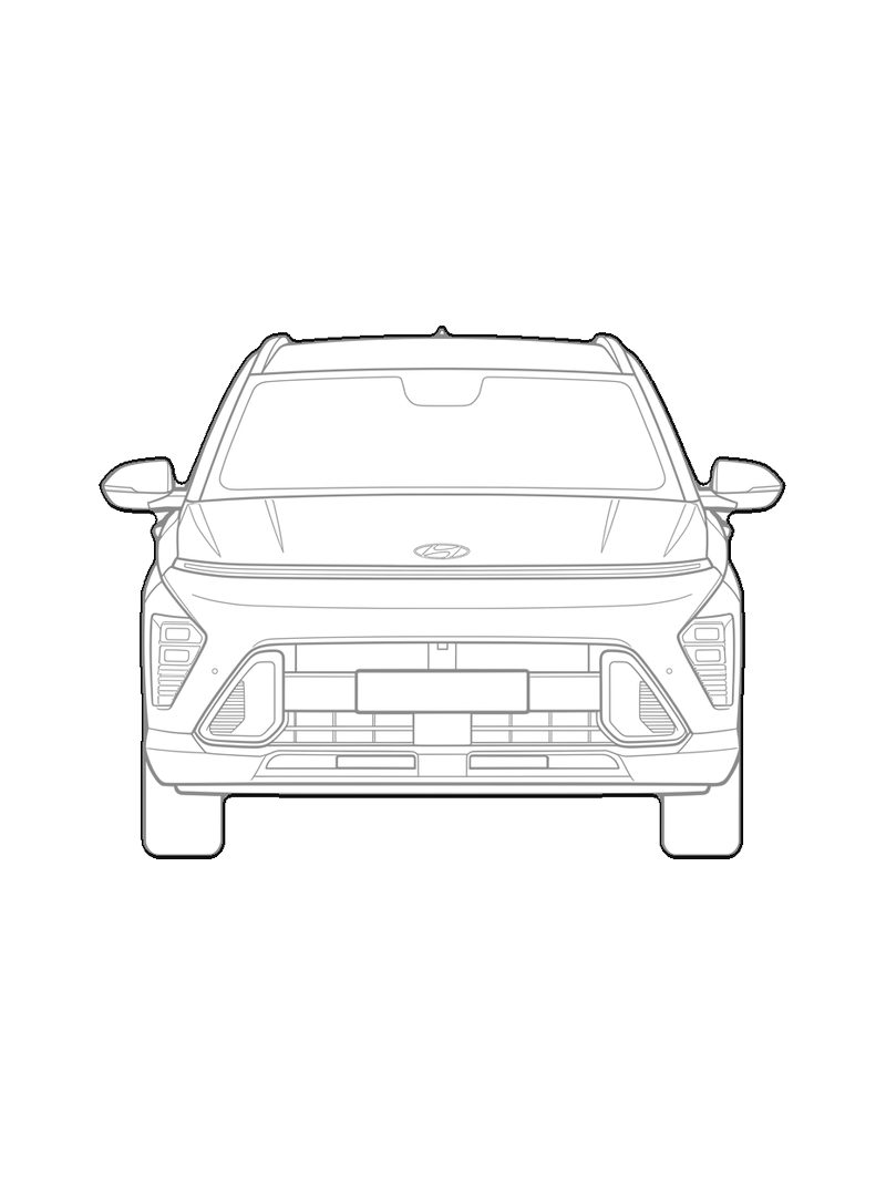 Honda Kona - Front, frontal, bloque CAD de línea (Vehículos)