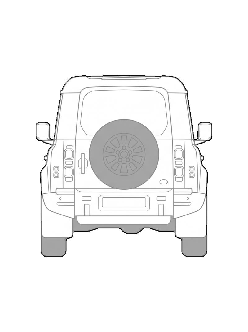Land Rover Defender - Front, trasera, bloque CAD de línea (Vehículos)