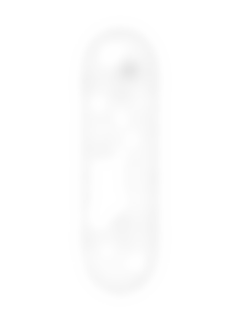 Skateboard - Front, frontal, line drawing CAD block (Objects)