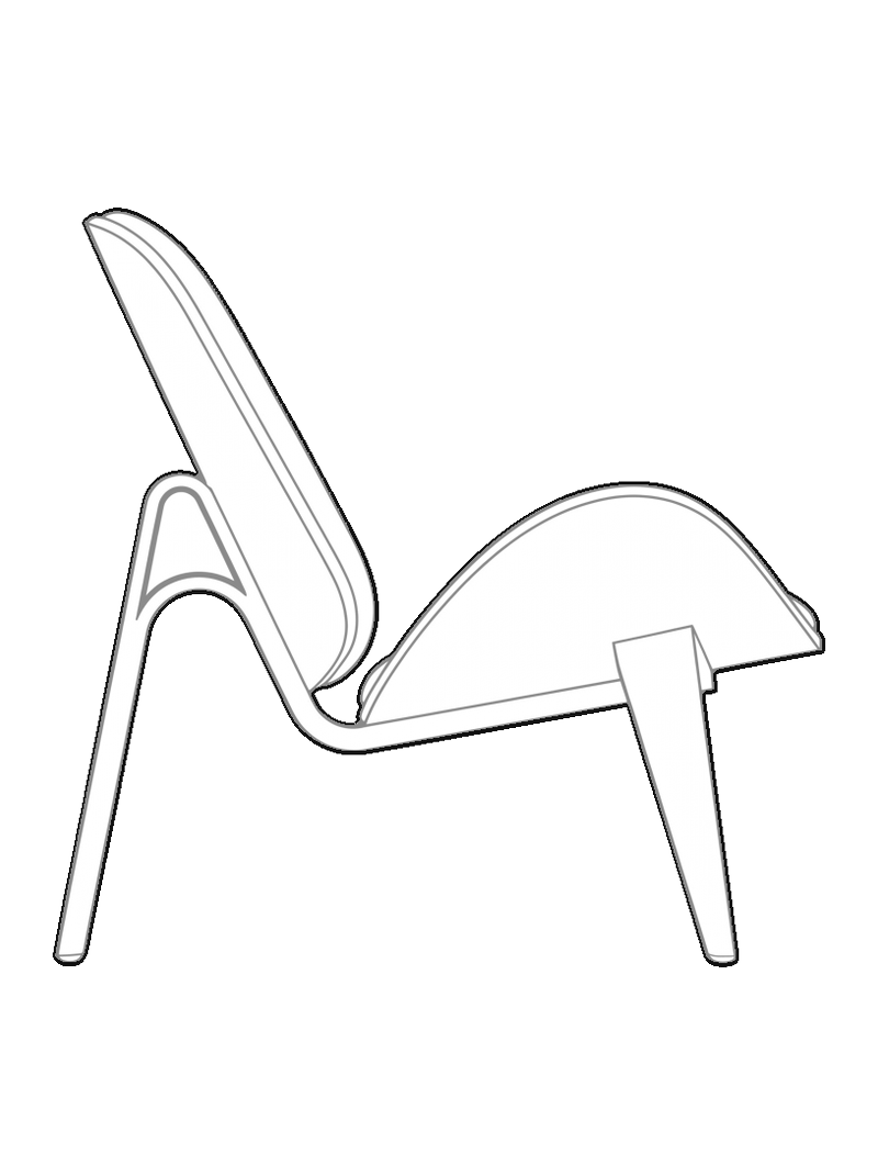 Wegner Shell Chair, lateral