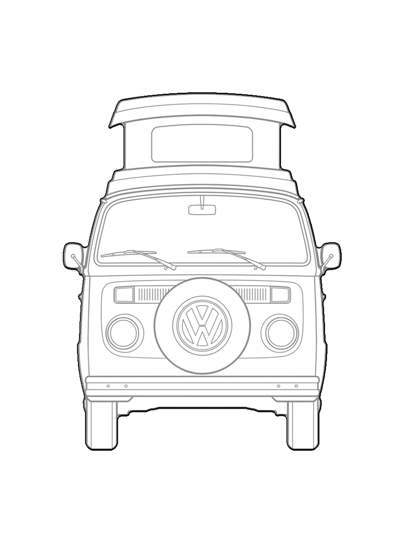 Wolkswagen van - Front, frontal