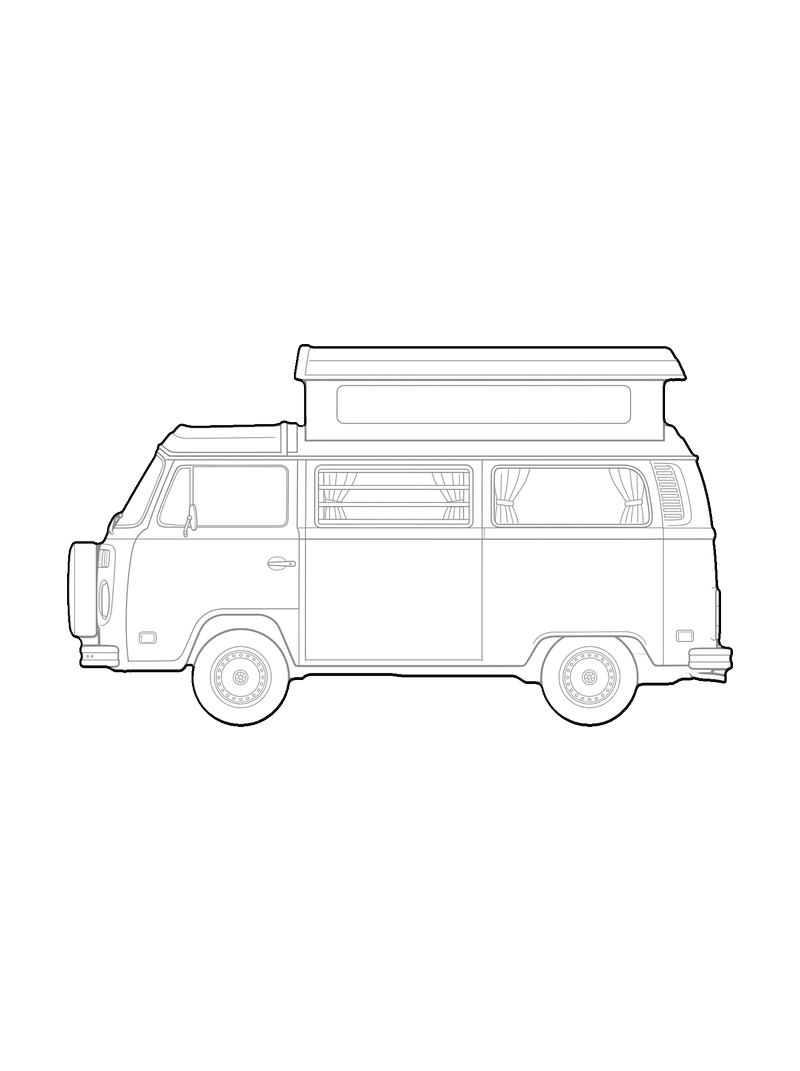 Wolkswagen van - Front, lateral