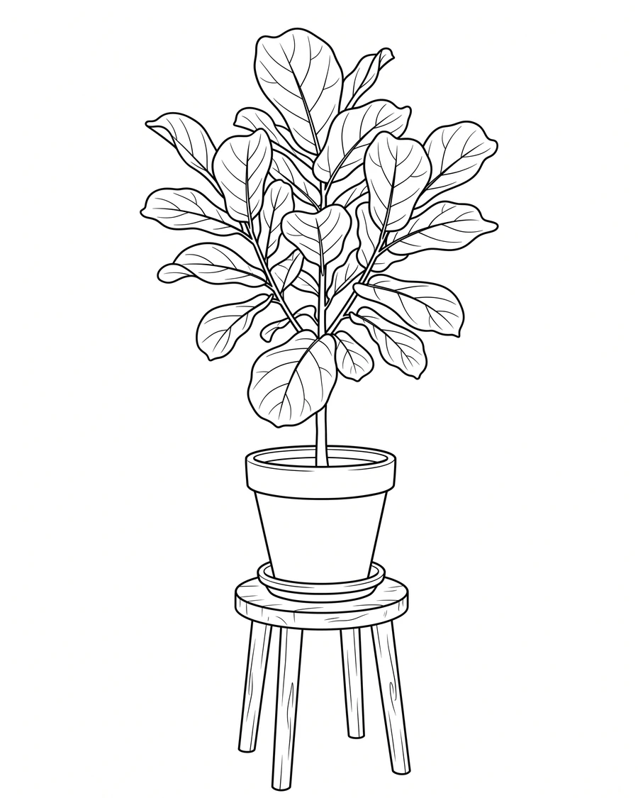Ilustración: la misma planta convertida en ilustración de línea
